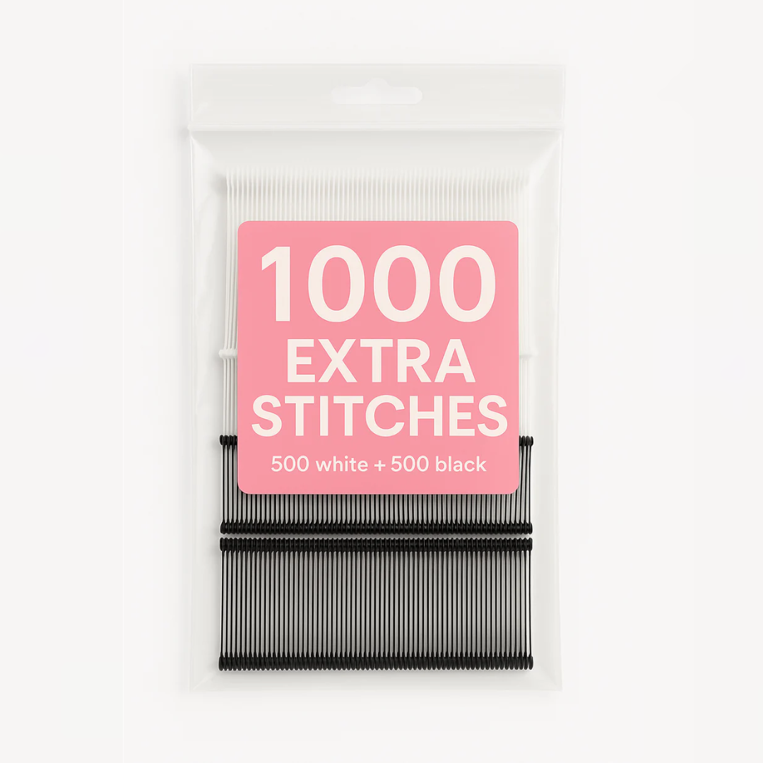 1000 Extra Stitches (500 Black, 500 White)